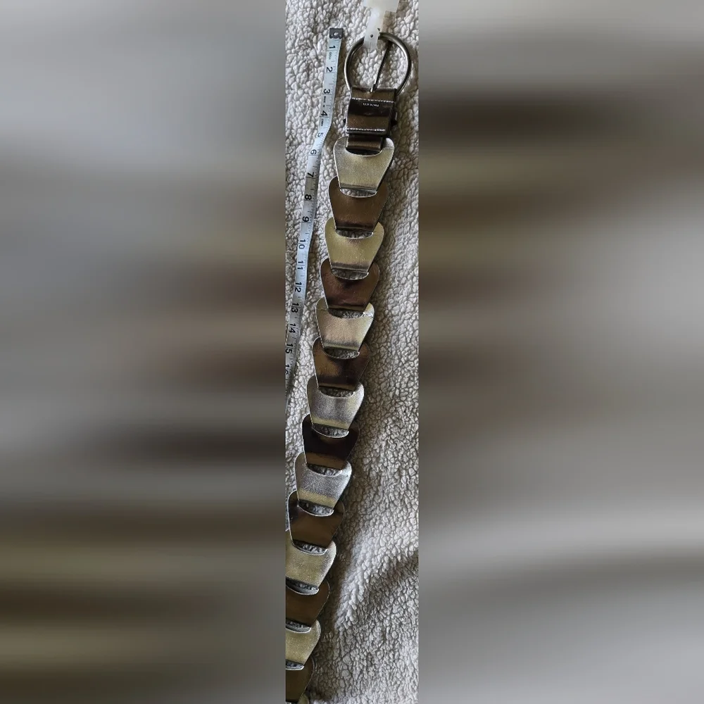 Vintage Stylish Wide Silver Gold And Bronze Women's Belt Y2k